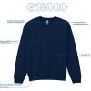 imageGildan unisexadult Fleece Crewneck Sweatshirt Style G18000 MultipackNavy 36pack
