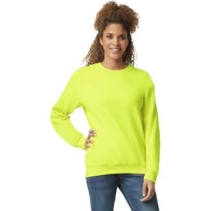 imageGildan unisexadult Fleece Crewneck Sweatshirt Style G18000 MultipackSafety Green 1pack