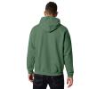 imageGildan Mens Heavy Blend Drawcord Hooded Sweatshirt Safety PinkHeather Dark Green