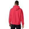 imageGildan Mens Heavy Blend Drawcord Hooded Sweatshirt Safety PinkHeather Scarlet Red