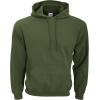 imageGildan Mens Heavy Blend Drawcord Hooded Sweatshirt Safety PinkHeather Sport Dark Navy