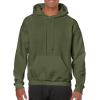 imageGildan Mens Heavy Blend Drawcord Hooded Sweatshirt Safety PinkHeather Sport Dark Navy