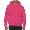 imageGildan Mens Heavy Blend Drawcord Hooded Sweatshirt Safety PinkHeather Sport Scarlet Red