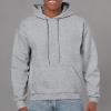 imageGildan Mens Heavy Blend Drawcord Hooded Sweatshirt Safety PinkSport Grey