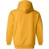 imageGildan Mens Heavy Blend Drawcord Hooded Sweatshirt Safety PinkStandard Gold