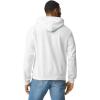 imageGildan Mens Heavy Blend Drawcord Hooded Sweatshirt Safety PinkWhite