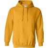 imageGildan Mens Heavy Blend Drawcord Hooded Sweatshirt Safety PinkStandard Gold