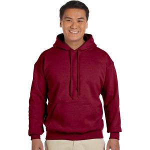 imageGildan Mens Heavy Blend Drawcord Hooded Sweatshirt Safety PinkAntique Cherry Red