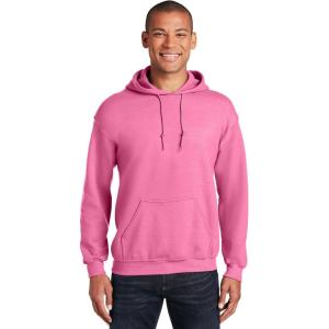 imageGildan Mens Heavy Blend Drawcord Hooded Sweatshirt Safety PinkAzalea