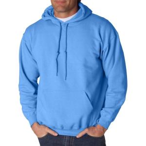 imageGildan Mens Heavy Blend Drawcord Hooded Sweatshirt Safety PinkCarolina Blue