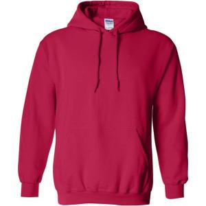 imageGildan Mens Heavy Blend Drawcord Hooded Sweatshirt Safety PinkCherry Red