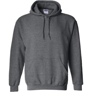 imageGildan Mens Heavy Blend Drawcord Hooded Sweatshirt Safety PinkDark Heather 5050