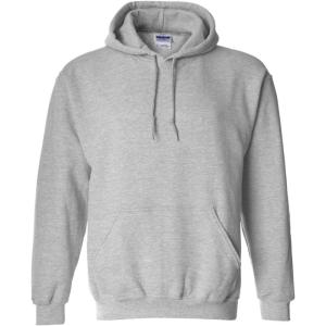 imageGildan Mens Heavy Blend Drawcord Hooded Sweatshirt Safety PinkGrey