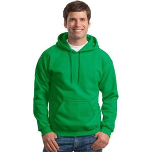 imageGildan Mens Heavy Blend Drawcord Hooded Sweatshirt Safety PinkIrish Green