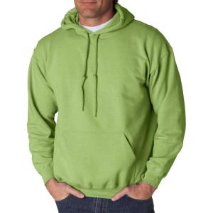 imageGildan Mens Heavy Blend Drawcord Hooded Sweatshirt Safety PinkKiwi