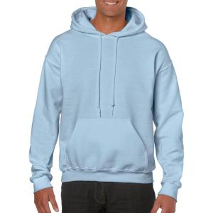imageGildan Mens Heavy Blend Drawcord Hooded Sweatshirt Safety PinkLight Blue