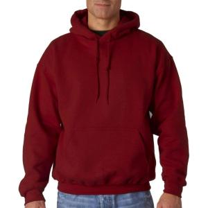 imageGildan Mens Heavy Blend Drawcord Hooded Sweatshirt Safety PinkMaroon