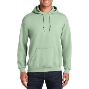 imageGildan Mens Heavy Blend Drawcord Hooded Sweatshirt Safety PinkMint Green