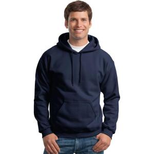 imageGildan Mens Heavy Blend Drawcord Hooded Sweatshirt Safety PinkNavy