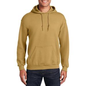 imageGildan Mens Heavy Blend Drawcord Hooded Sweatshirt Safety PinkOld Gold