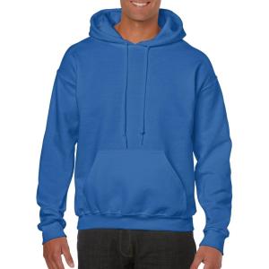 imageGildan Mens Heavy Blend Drawcord Hooded Sweatshirt Safety PinkRoyal Blue