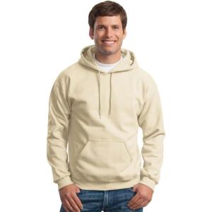 imageGildan Mens Heavy Blend Drawcord Hooded Sweatshirt Safety PinkSand