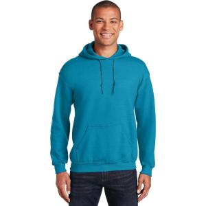 imageGildan Mens Heavy Blend Drawcord Hooded Sweatshirt Safety PinkSapphire
