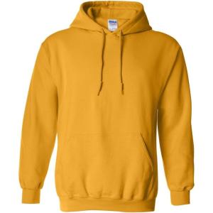 imageGildan Mens Heavy Blend Drawcord Hooded Sweatshirt Safety PinkStandard Gold