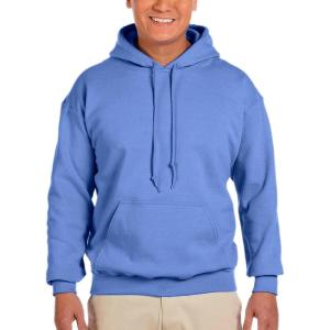 imageGildan Mens Heavy Blend Drawcord Hooded Sweatshirt Safety PinkViolet