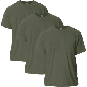 imageGildan Ultra Cotton TShirt Style G2000 MultipackMilitary Green 3pack