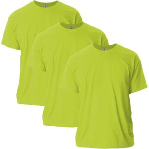 imageGildan Ultra Cotton TShirt Style G2000 MultipackSafety Green 3pack