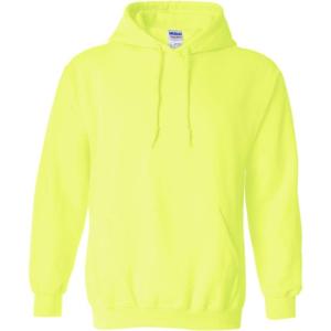 imageGildan Adult Fleece Hoodie Sweatshirt Style G18500 MultipackSafety Green