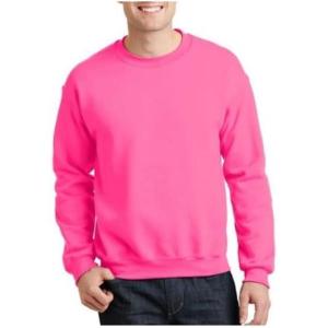 imageGildan unisexadult Fleece Crewneck Sweatshirt Style G18000 MultipackSafety Pink 1pack