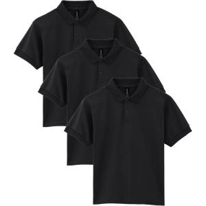 imageGildan Kids DryBlend Short Sleeve Polo Style G8800b 3PackBlack