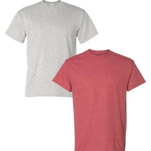 imageGildan Large Mens DryBlend Classic TShirtAshHeather Sport Scarlet Red