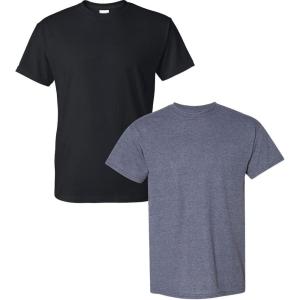 imageGildan Large Mens DryBlend Classic TShirtBlackHeather Sport Dark Navy