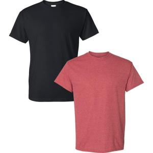 imageGildan Large Mens DryBlend Classic TShirtBlackHeather Sport Scarlet Red