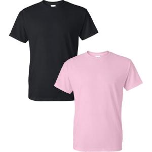 imageGildan Large Mens DryBlend Classic TShirtBlackLight Pink