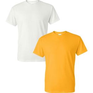imageGildan Large Mens DryBlend Classic TShirtWhiteGold