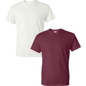 imageGildan Large Mens DryBlend Classic TShirtWhiteMaroon