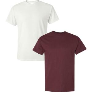 imageGildan Large Mens DryBlend Classic TShirtWhiteSport Dark Maroon