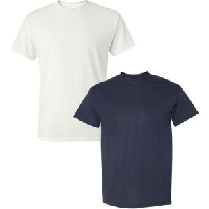 imageGildan Large Mens DryBlend Classic TShirtWhiteSport Dark Navy