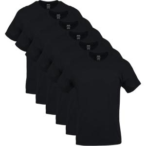 imageGildan Mens Crew TShirts Multipack Style G1100Black 6pack