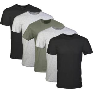 imageGildan Mens Crew TShirts Multipack Style G1100BlackSport GreyMilitary Green 5pack