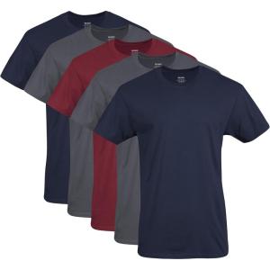 imageGildan Mens Crew TShirts Multipack Style G1100NavyCharcoalCardinal Red 5pack