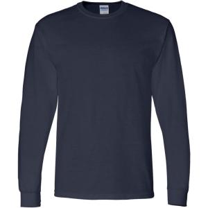 imageCotton 6 oz LongSleeve TShirt G2401 Navy  1 Dark Heather