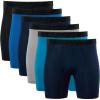 imageGildan mens Performance Underwear Boxer BriefsBlackBrilliant BlueNavyMosaic Blue 6pack