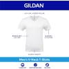 imageGildan Mens VNeck TShirts Multipack Style G1103White 12pack