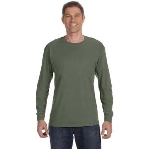 imageGildan Adult Heavy Cotton Long Sleeve TShirt Style G5400 2PackMilitary Green