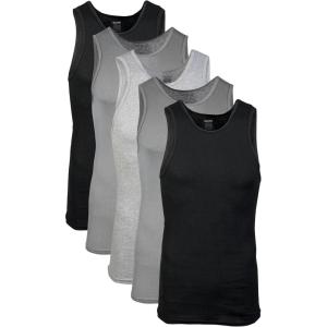 imageGildan Mens AShirt Tanks Multipack Style G1104BlackSport GreyCharcoal 5pack